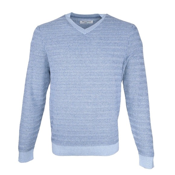 Tommy Bahama Coolside Course IslandZone Light Blue V-Neck Sweater NWT- Size 3XLT - Picture 1 of 9